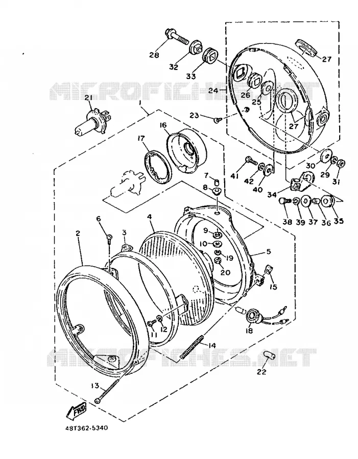 PHARE  Yamaha MOTO 500 1987 SR  SR500