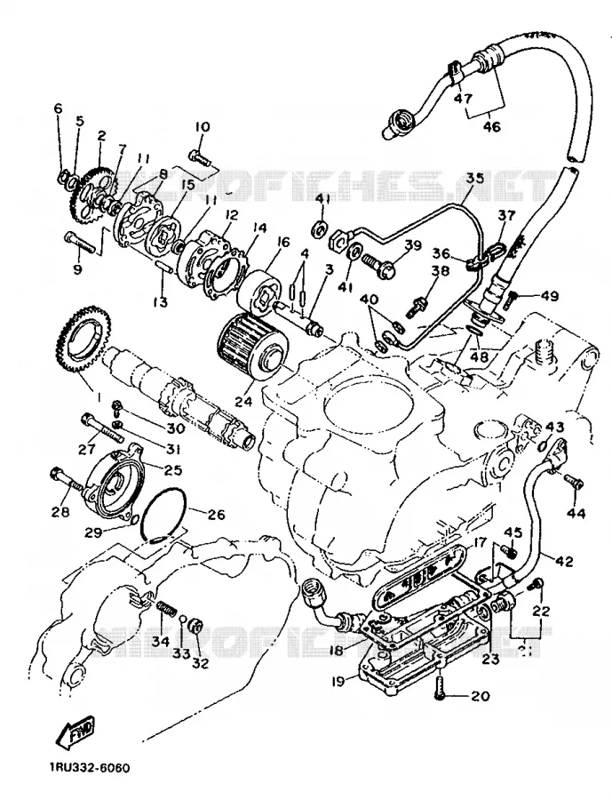 POMPE A HUILE Yamaha MOTO 500 1988 SR  SR500