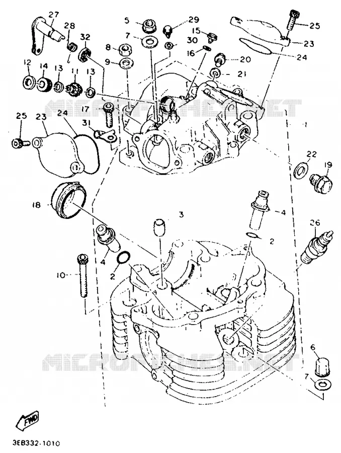 CULASSE Yamaha MOTO 500 1991 SR  SR500