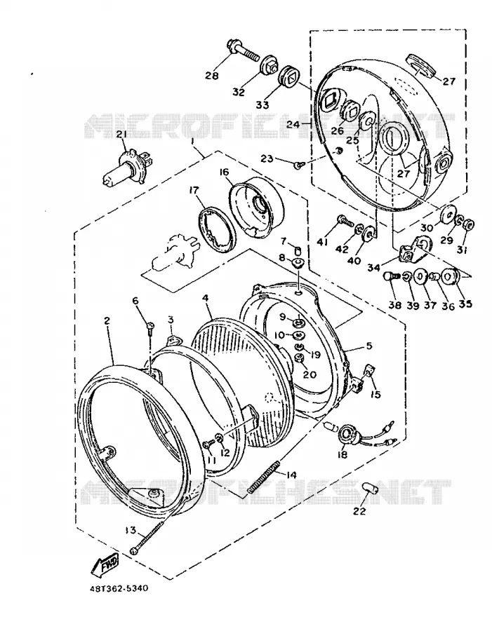 PHARE  Yamaha MOTO 500 1991 SR  SR500