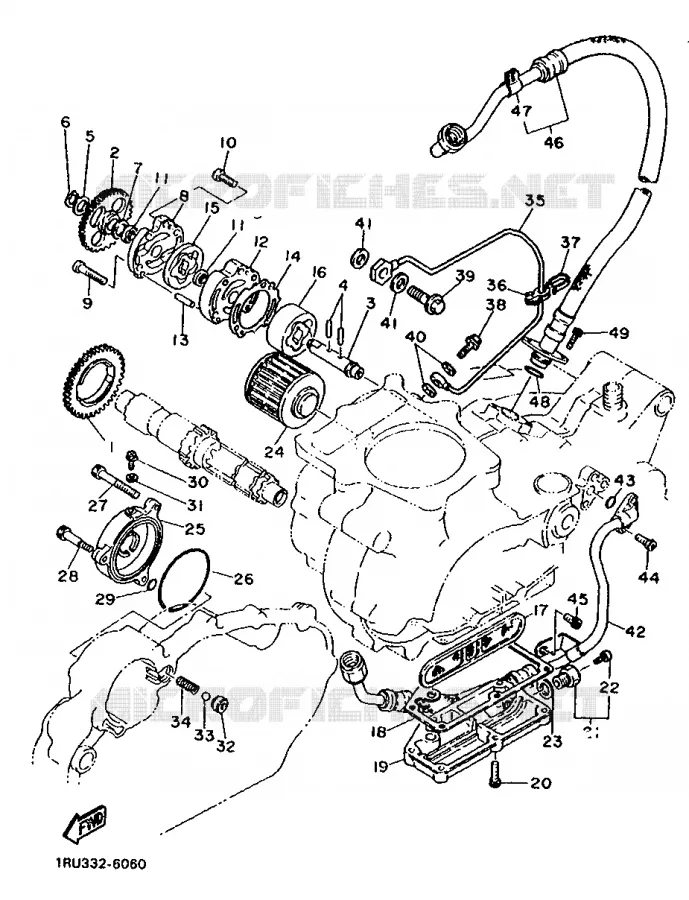 POMPE A HUILE Yamaha MOTO 500 1993 SR  SR500