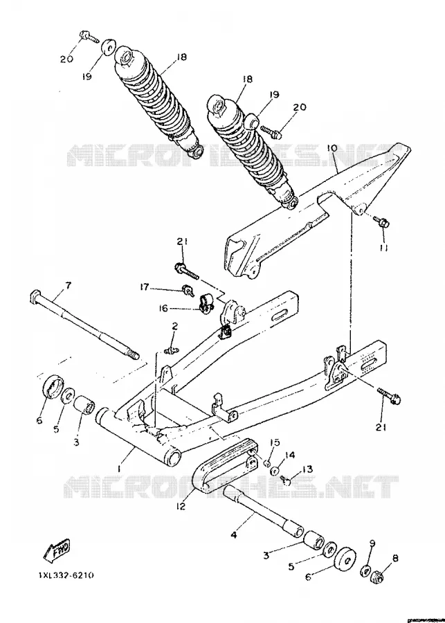 BRAS ARRIERE Yamaha MOTO 600 1986 SRX  SRX600