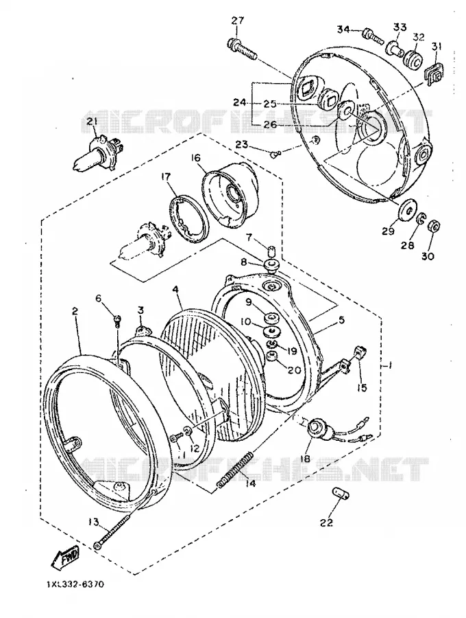 PHARE  Yamaha MOTO 600 1986 SRX  SRX600