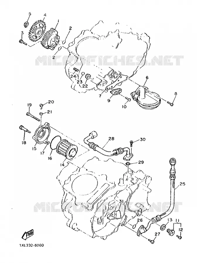 POMPE A HUILE Yamaha MOTO 600 1986 SRX  SRX600
