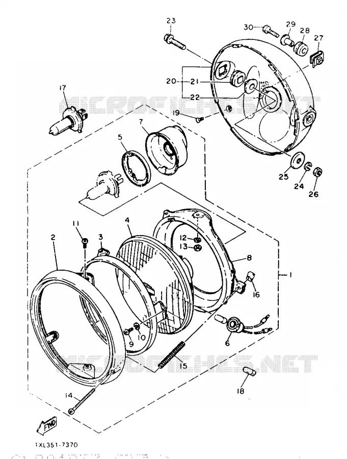 PHARE  Yamaha MOTO 600 1987 SRX  SRX600
