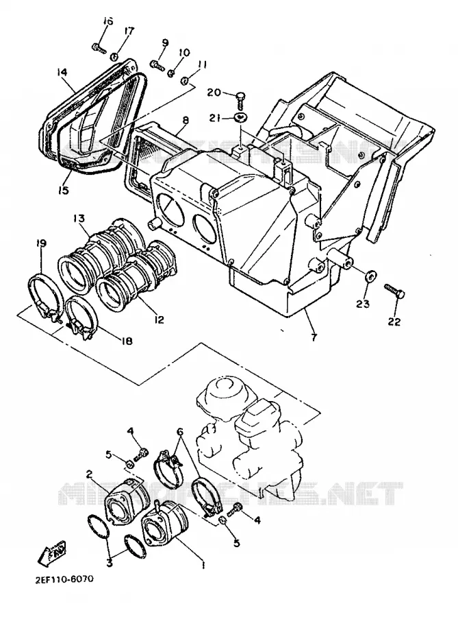 ADMISSION Yamaha MOTO 600 1987 SRX  SRX600