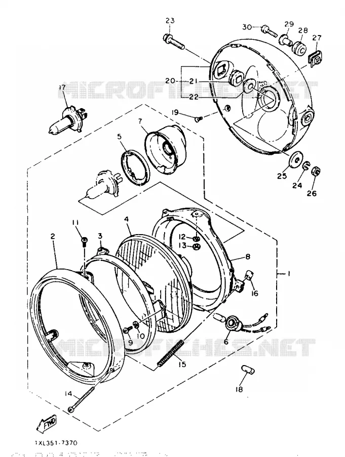 PHARE  Yamaha MOTO 600 1987 SRX  SRX600