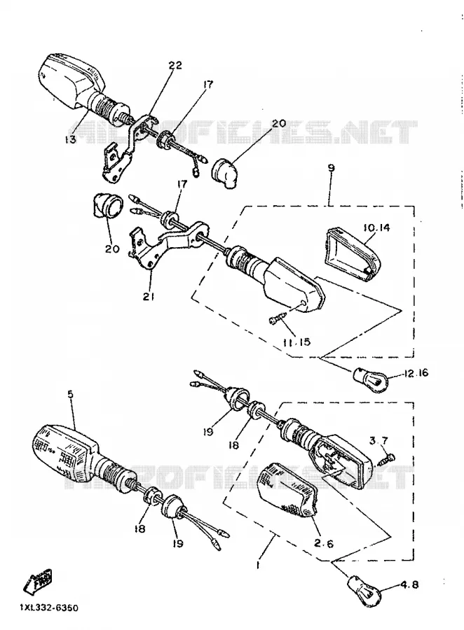 CLIGNOTANT Yamaha MOTO 600 1987 SRX  SRX600