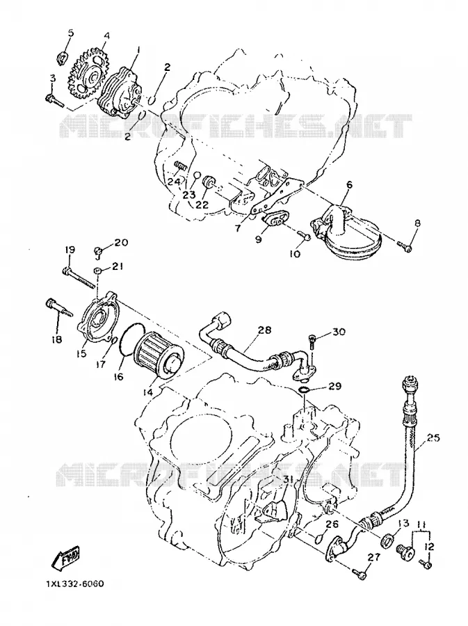 POMPE A HUILE Yamaha MOTO 600 1987 SRX  SRX600