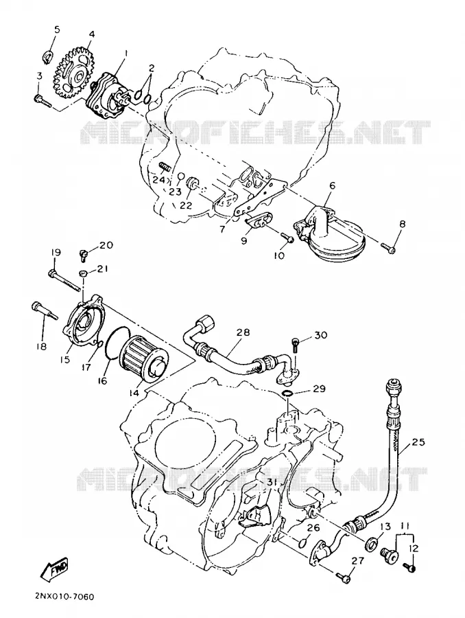POMPE A HUILE Yamaha MOTO 600 1987 SRX  SRX600