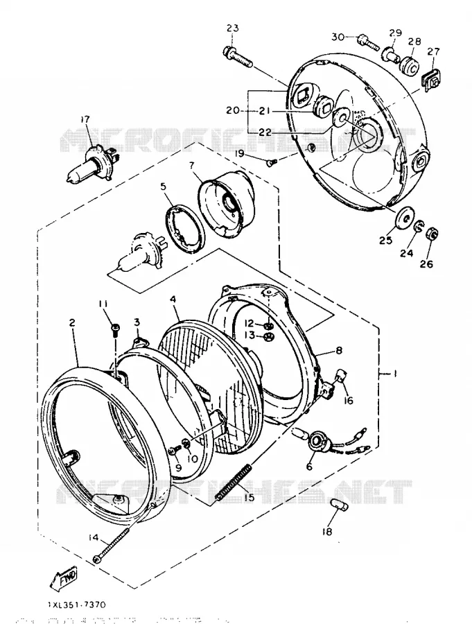 PHARE  Yamaha MOTO 600 1987 SRX  SRX600H (33.1KW