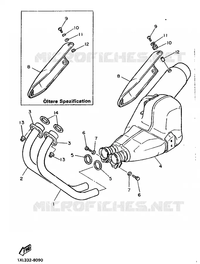 ECHAPPEMENT Yamaha MOTO 600 1987 SRX  SRX600H (33.1KW