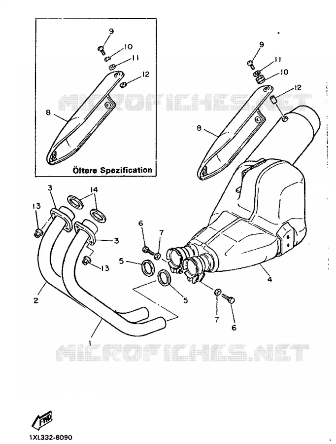 ECHAPPEMENT Yamaha MOTO 600 1987 SRX  SRX600N (20.0KW