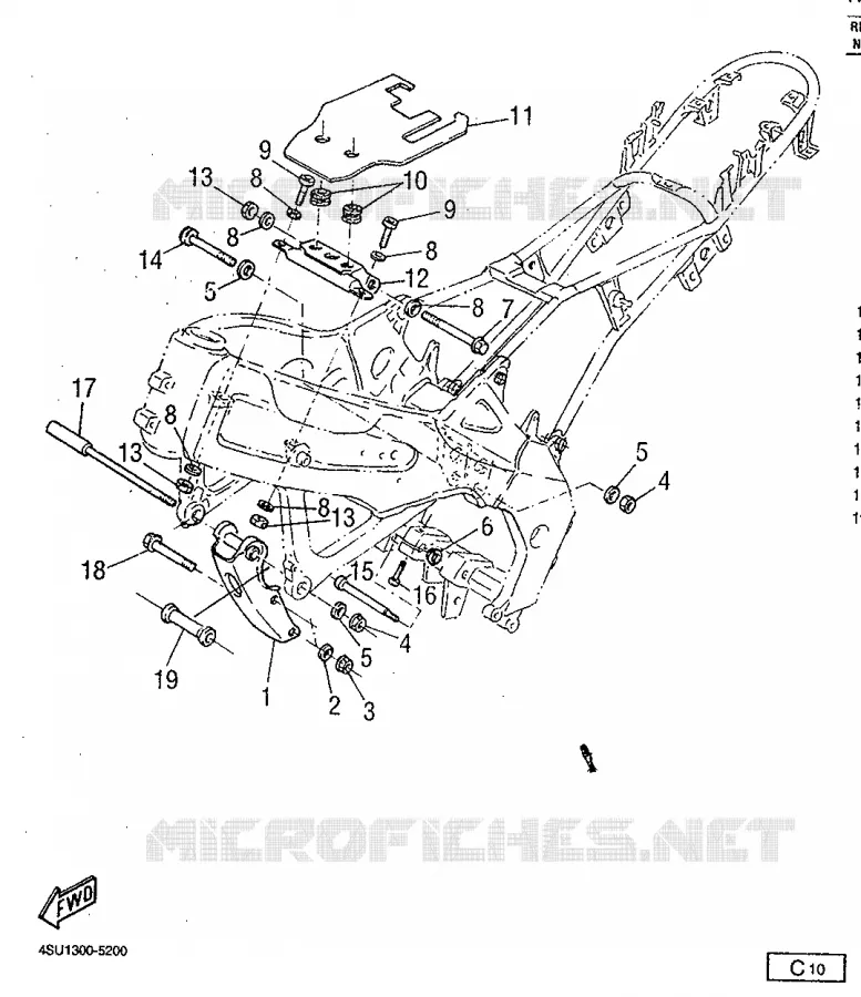 CADRE Yamaha MOTO 660 1995 SZR  SZR660