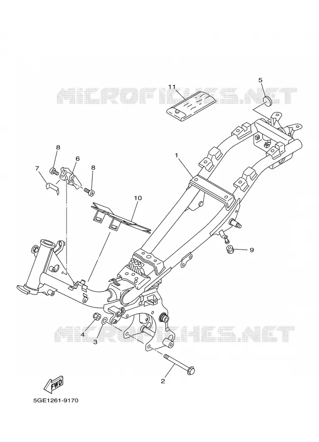 CADRE Yamaha SCOOTER 105 2002 CRYPTON  T105SE