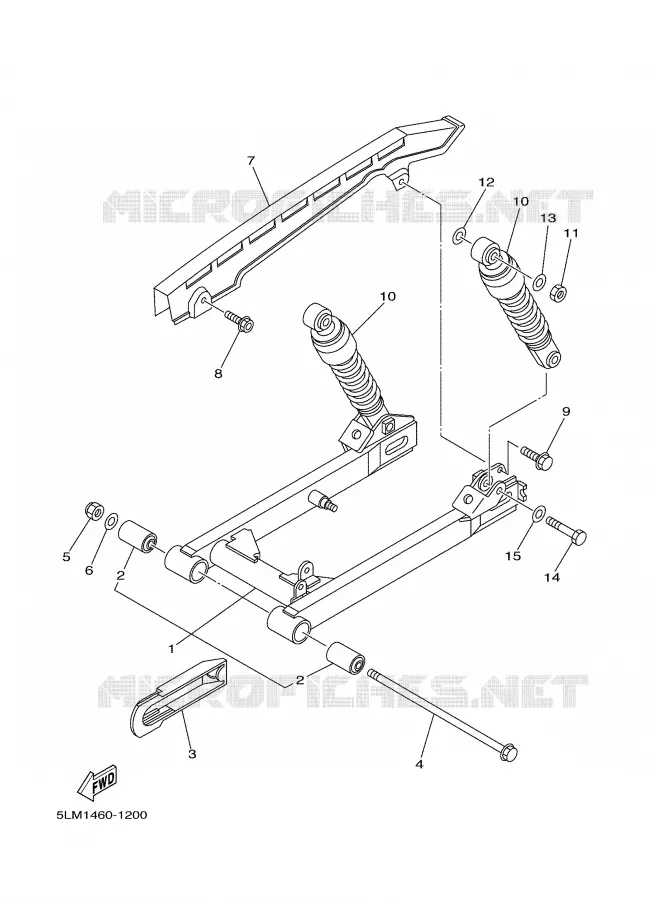 BRAS OSCILLANT / AMORTISSEUR Yamaha SCOOTER 105 2002 CRYPTON  T105SE
