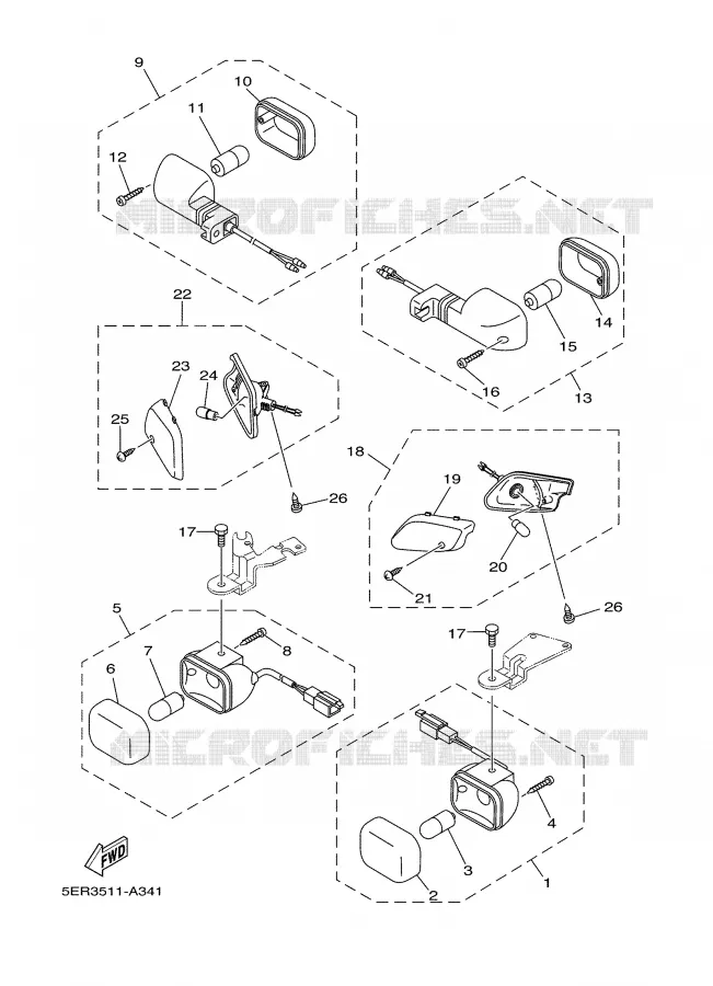 CLIGNOTANT Yamaha SCOOTER 105 2002 CRYPTON  T105SE
