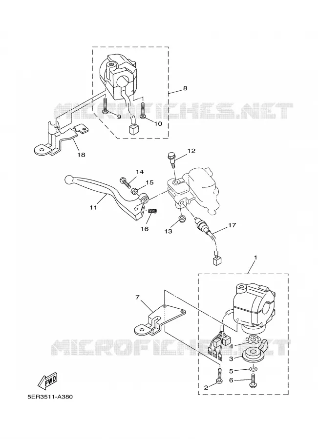 COMMODO / LEVIER Yamaha SCOOTER 105 2002 CRYPTON  T105SE