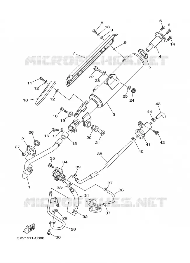 ECHAPPEMENT Yamaha SCOOTER 110 2004 CRYPTON  T110