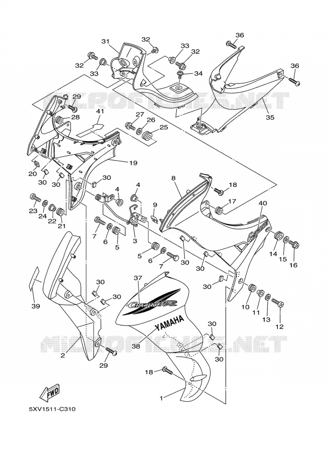 PROTEGE JAMBES Yamaha SCOOTER 110 2005 CRYPTON  T110