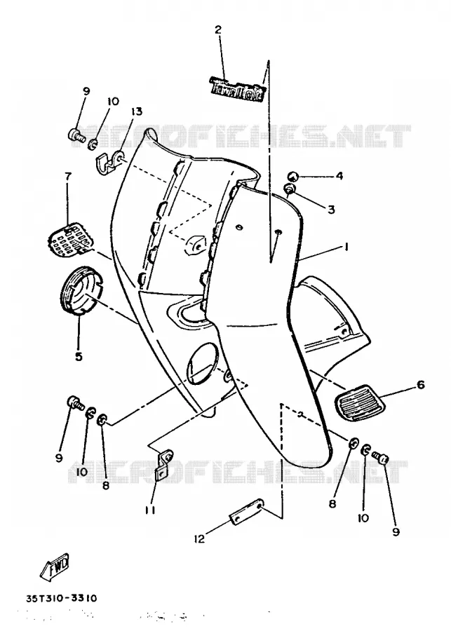 PROTEGE JAMBES Yamaha SCOOTER 80 1986 Autres modeles  T80