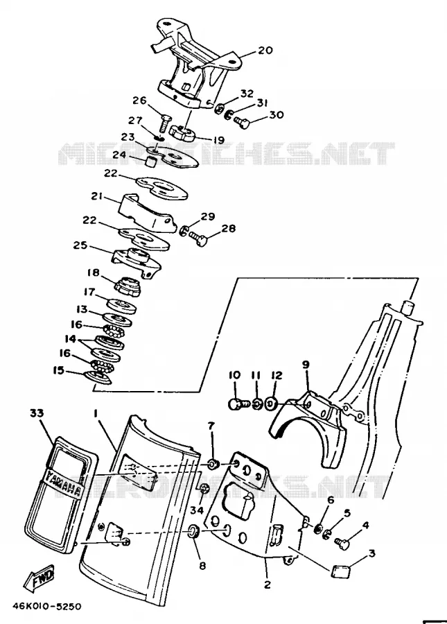 DIRECTION Yamaha SCOOTER 80 1986 Autres modeles  T80