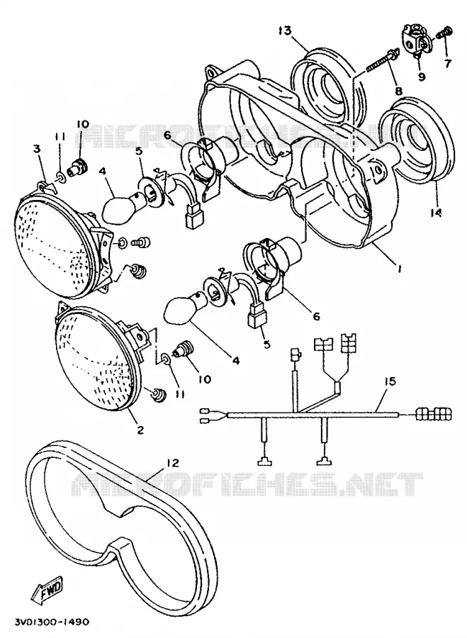 ALTERNATIVE PHARE - ITALIE Yamaha MOTO 850 1991 TDM  TDM850