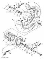 ROUE ARRIERE pour Yamaha TDM 1991