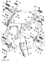 SUPPORT / REPOSE PIEDS pour Yamaha TDM 1991