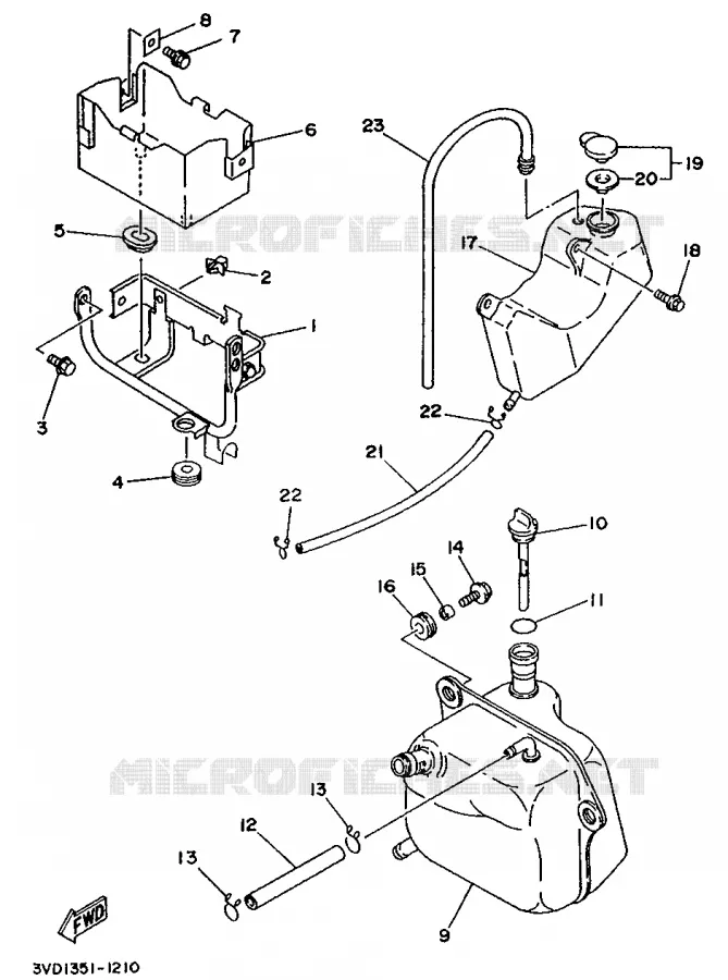 RESERVOIR D'HUILE Yamaha MOTO 850 1992 TDM  TDM850