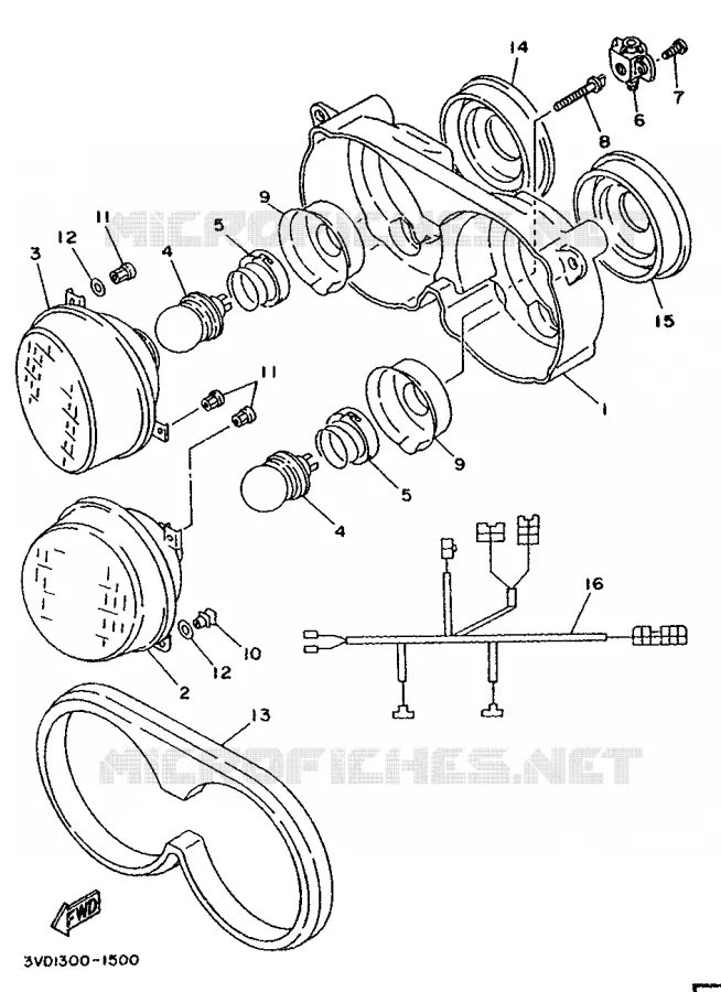 ALTERNATIVE PHARE - AUTRICHE Yamaha MOTO 850 1992 TDM  TDM850