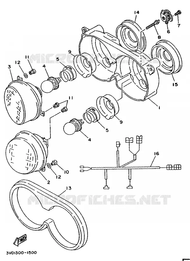 ALTERNATIVE PHARE - AUTRICHE Yamaha MOTO 850 1994 TDM  TDM850