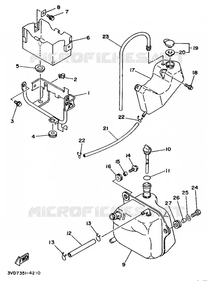 RESERVOIR D'HUILE Yamaha MOTO 850 1994 TDM  TDM850