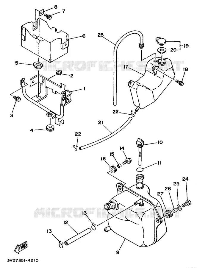 RESERVOIR D'HUILE Yamaha MOTO 850 1994 TDM  TDM850