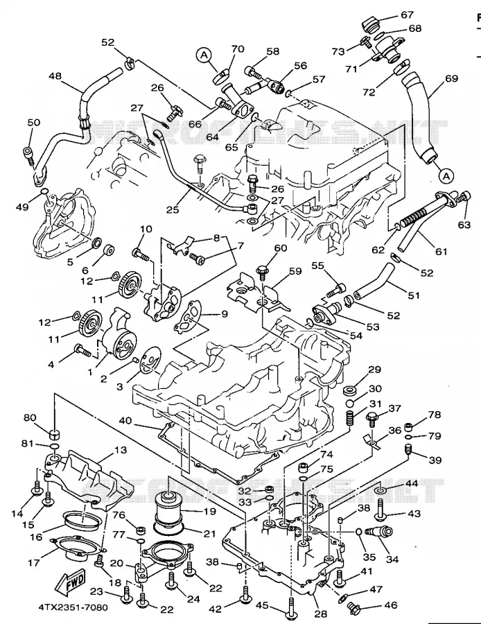 POMPE A HUILE Yamaha MOTO 850 1998 TDM  TDM850