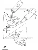 ECHAPPEMENT pour Yamaha TDM 1991