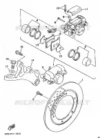 ETRIER / DISQUE DE FREIN ARRIERE pour Yamaha TDM 1991