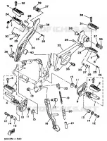 SUPPORT / REPOSE PIEDS pour Yamaha TDM 1991