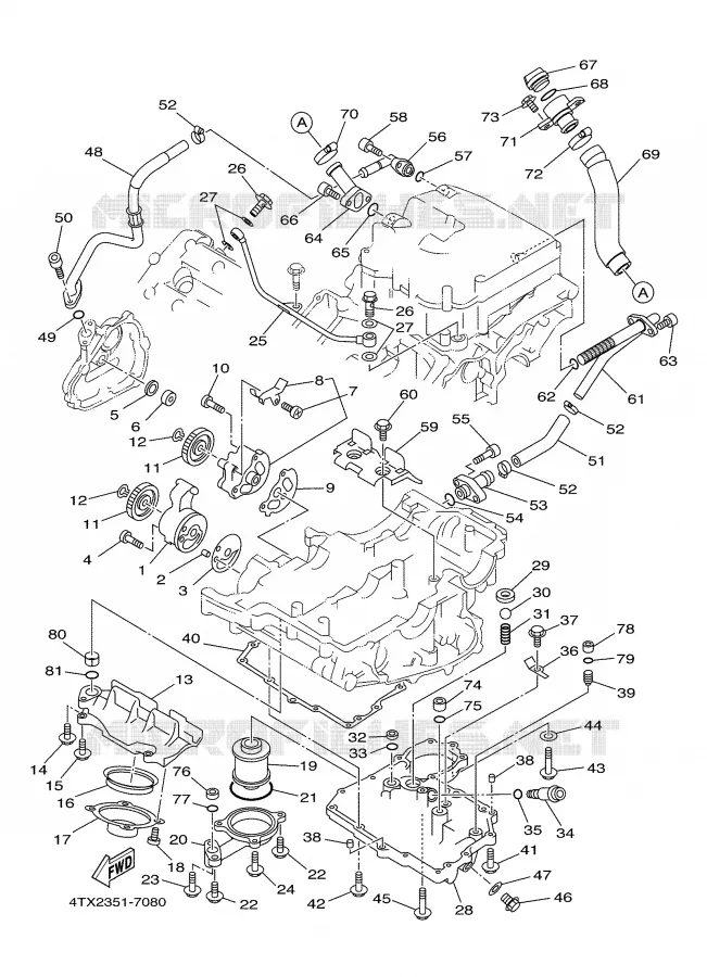 POMPE A HUILE Yamaha MOTO 850 2001 TDM  TDM850N