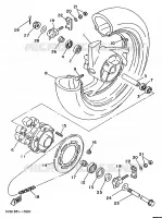 ROUE ARRIERE pour Yamaha TDM 1991