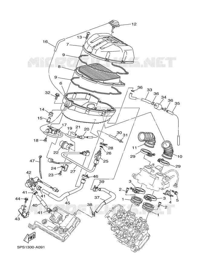 ADMISSION Yamaha MOTO 900 2008 TDM  TDM900