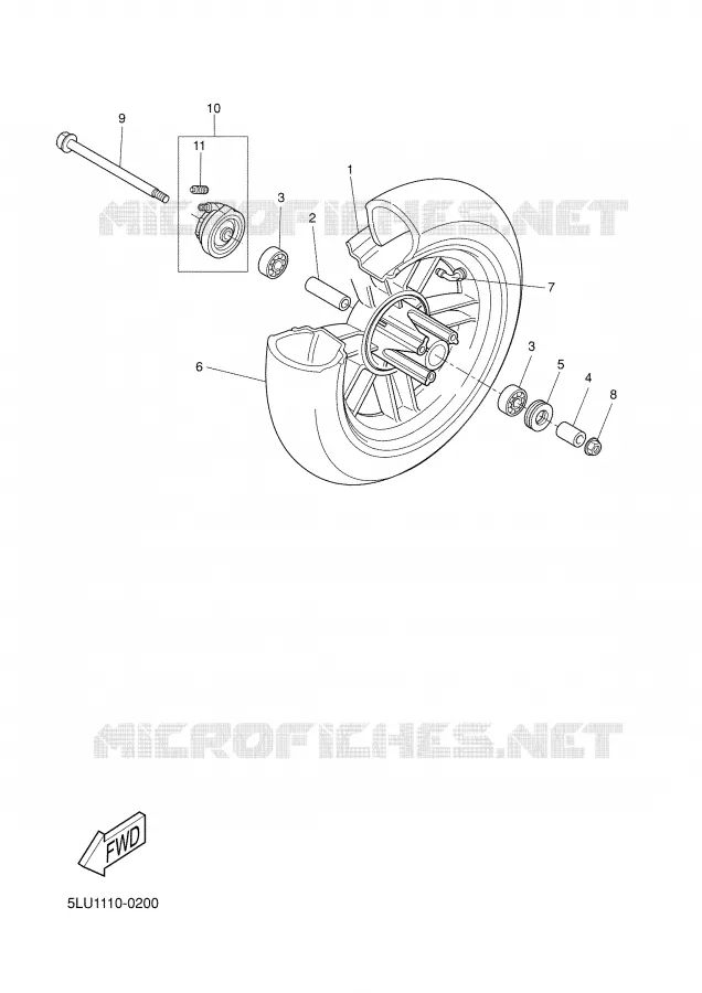 ROUE AVANT Yamaha SCOOTER 50 2002 BW'S  CW50