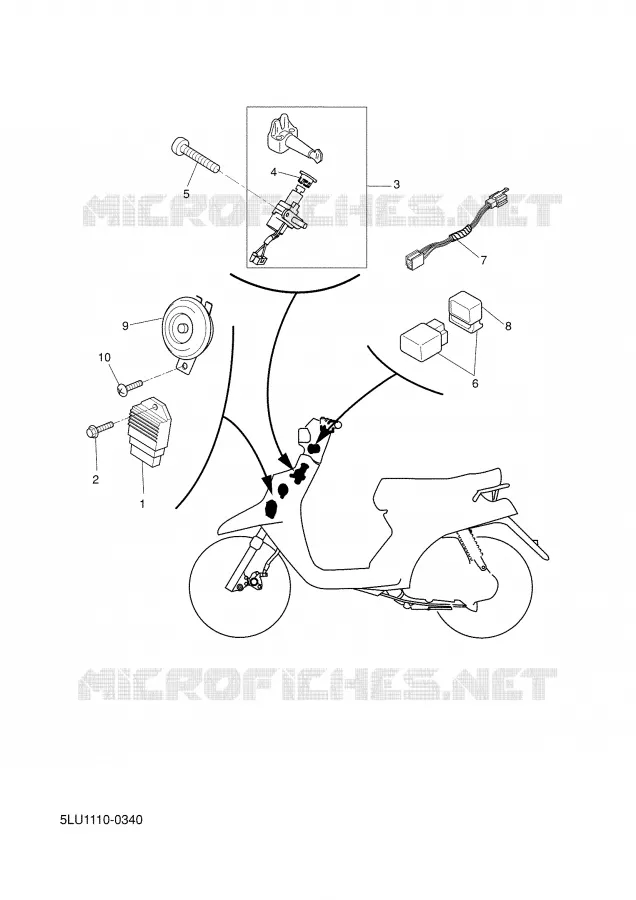 PARTIE ELECTRIQUE 1 Yamaha SCOOTER 50 2002 BW'S  CW50