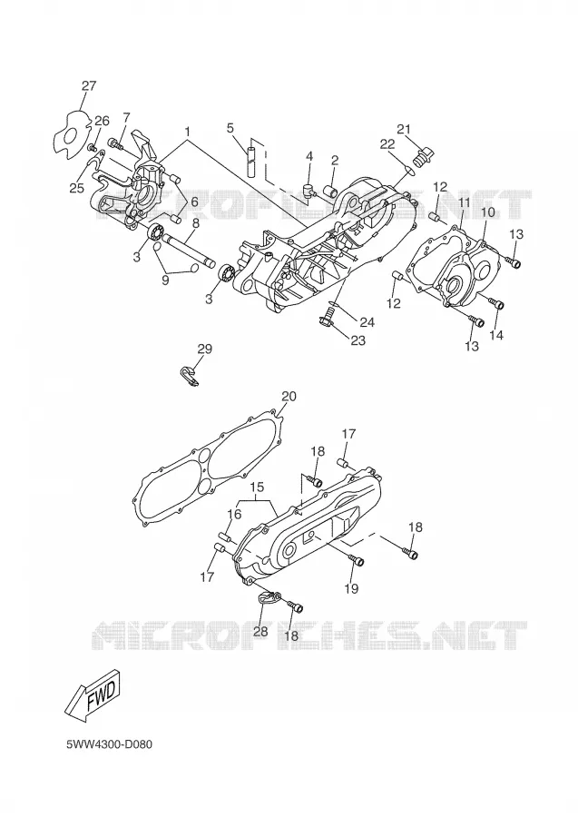 CARTER MOTEUR Yamaha SCOOTER 50 2006 BW'S  CW50