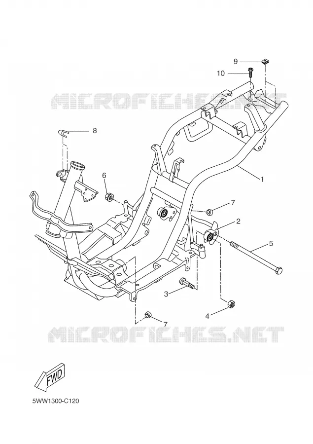 CADRE Yamaha SCOOTER 50 2007 BOOSTER  CW50