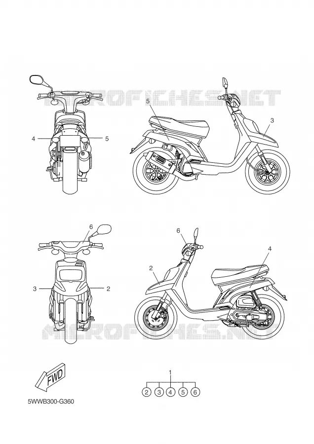 EMBLEME Yamaha SCOOTER 50 2008 BW'S  CW50