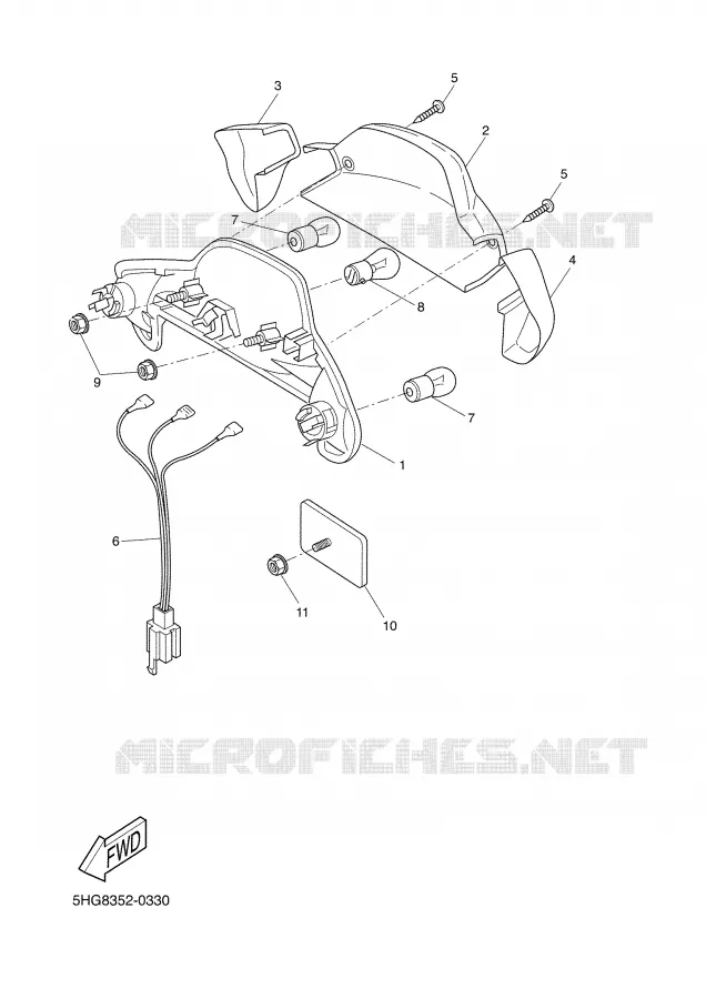 FEU ARRIERE Yamaha SCOOTER 50 2001 BOOSTER  CW50L