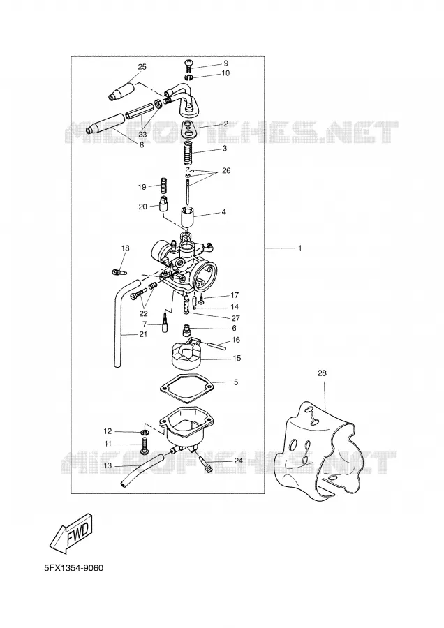 CARBURATEUR 2 Yamaha SCOOTER 50 2001 BOOSTER  CW50L