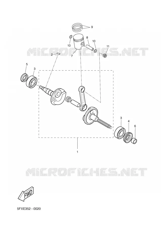 VILEBREQUIN / PISTON Yamaha SCOOTER 50 2003 BW'S  CW50L