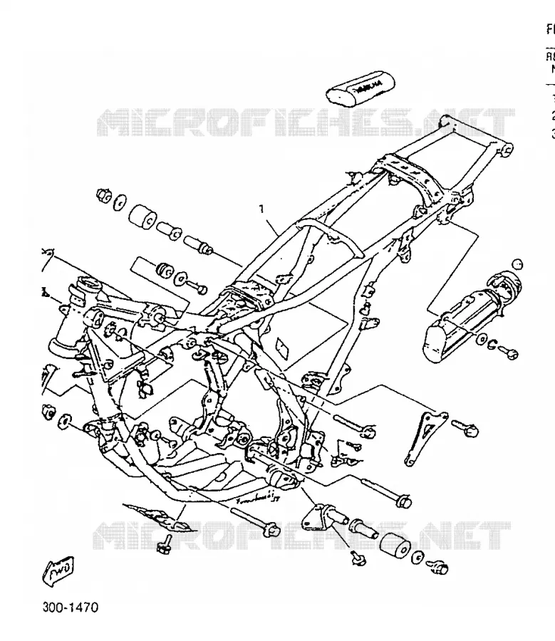 CADRE Yamaha MOTO 125 1991 TDR  TDR125